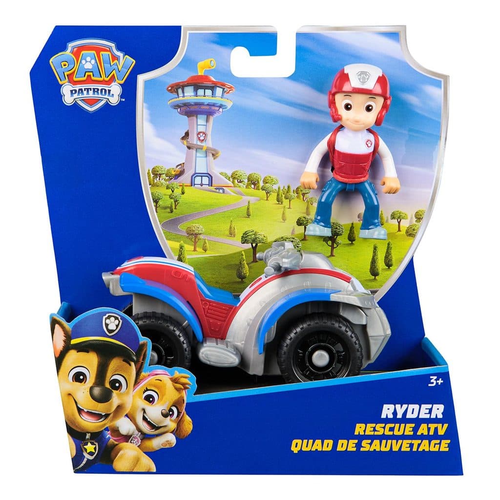 Patrulha Canina - Boneco De 6Cm E Veículo - Ryder (Novo)