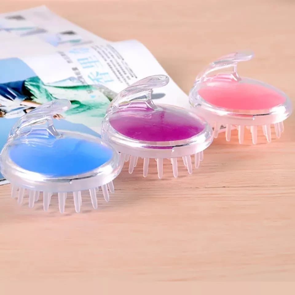 Kit 2 Escovas de Silicone Massageador de Couro Cabeludo