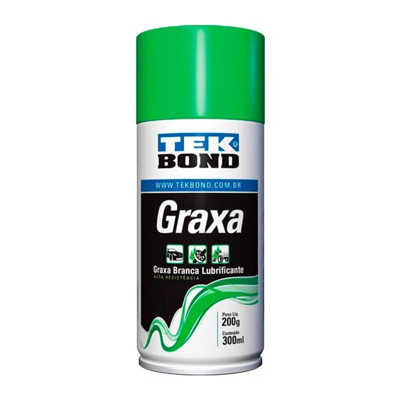 Graxa em Spray Tek Bond 300ml Alta Lubrificação em Geral Resistente á Agua Aplicação Rápida Multiuso