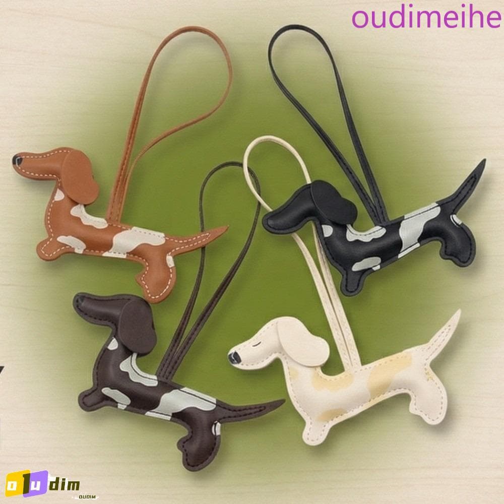 Chaveiro OUDIMEIHE Dachshund Dog , Pingente PU Filhote De Cachorro De Couro , Acessório Fofo De Bolsa De Animal