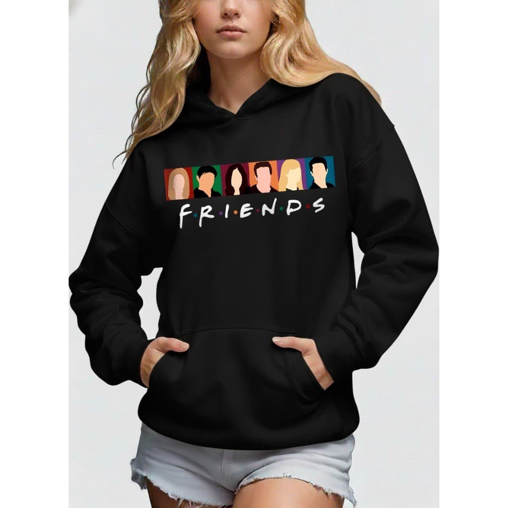 Moletom Canguru Estilo Friends Quadro Unissex Conforto Premium P ao GG