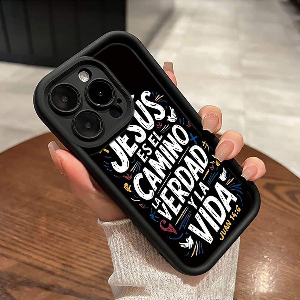Jesus E A Vida Capa Capinha Para Motorola Moto G10 G14 G22 G24 G34 G35 G53 G54 G75 G15 G60 Anti-Impacto