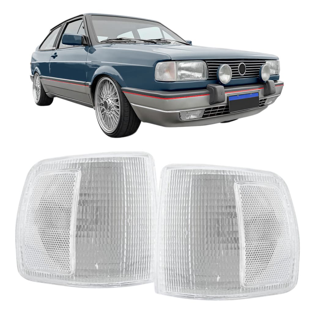 Par de Lanternas Seta CRISTAL para VW GOL SAVEIRO VOYAGE 1991 1992 1993 1994 - Mod Arteb