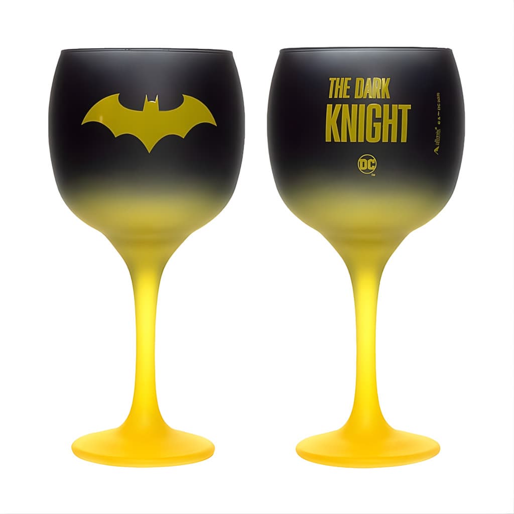 Taça Batman Vidro para Drinks 615ML e 2 Copos Americano 190ML Prime DC BATMAN Peça de COLECIONADOR