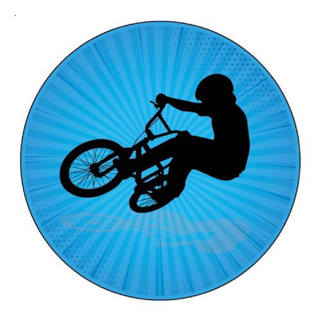 Mini Capa Painel Redondo 50x50 Moto Cross Bicicleta Tema Radical