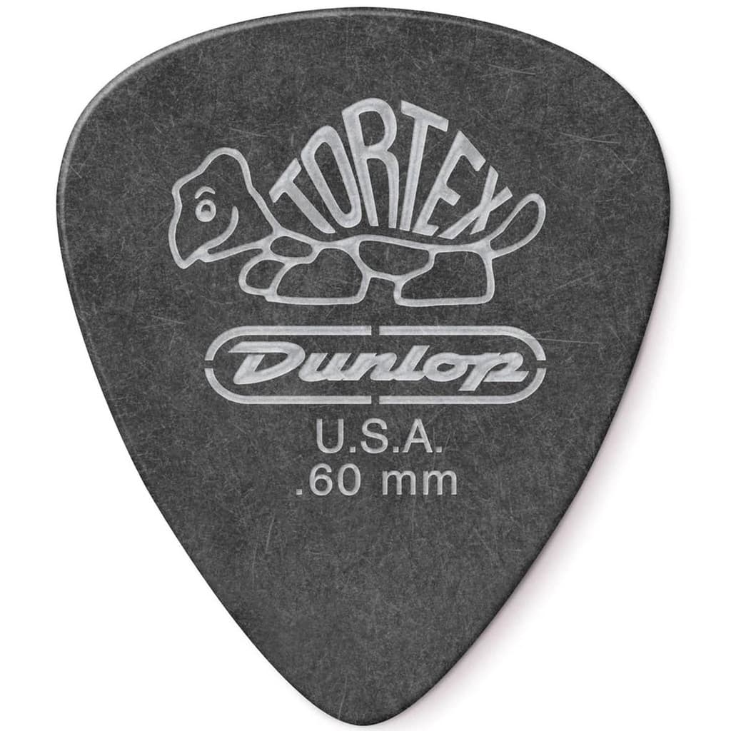 Palheta 0.60mm Preta Violão Guitarra Tortex Dunlop 488R.60 Cod. 1348