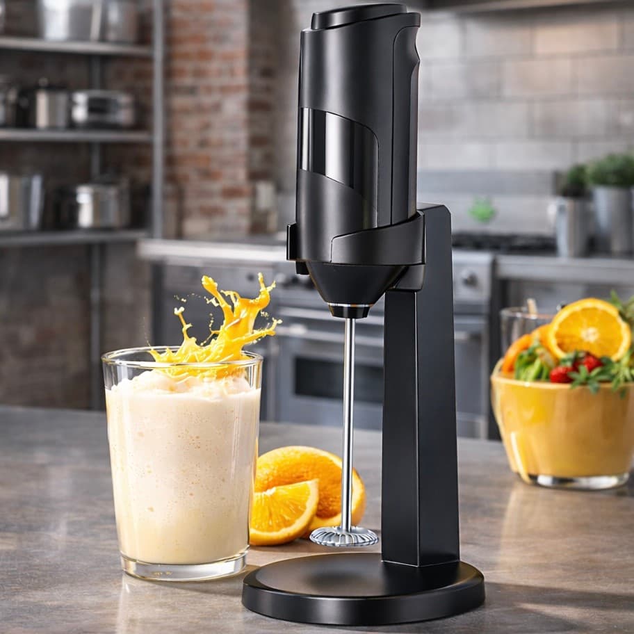 Batedor Mixer Com Suporte Misturador Elétrico Para Bebidas Leite Café Clara de Ovo Bebidas Utensílios de Cozinha
