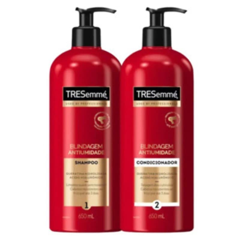 KIT SHAMPOO + CONDICIONADOR TRESEMME 650ML BLINDAGEM ANTIUMIDADE