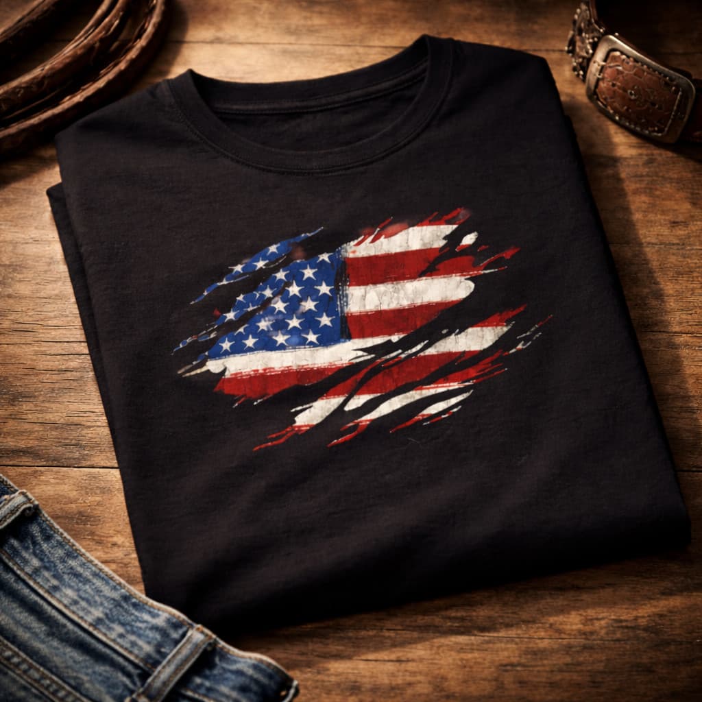 Camiseta Premium Feminina Eua, Estados Unidos Bandeira Premium
