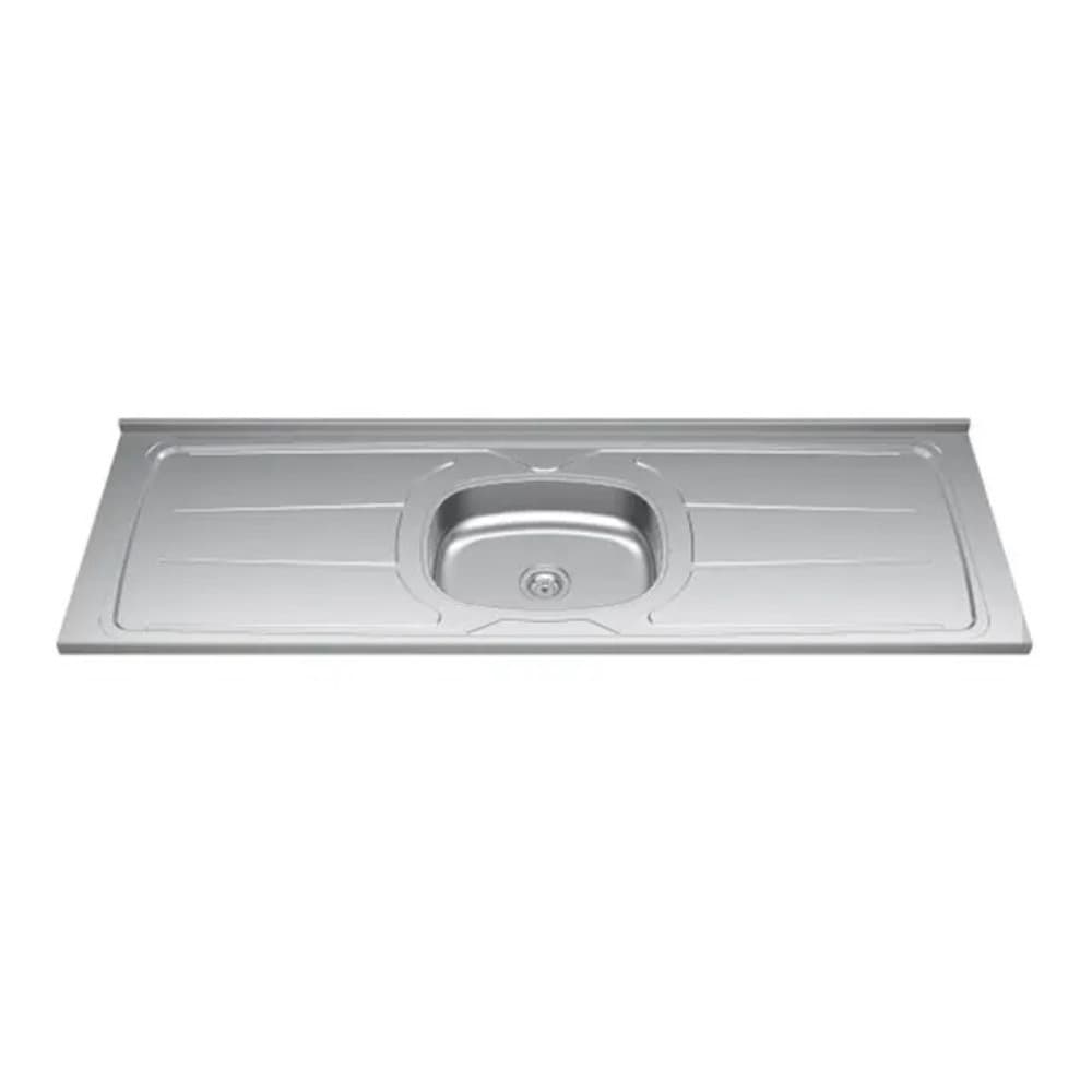 Tampo de Pia 160cm Aço Inox com Rebaixe Ghel Plus
