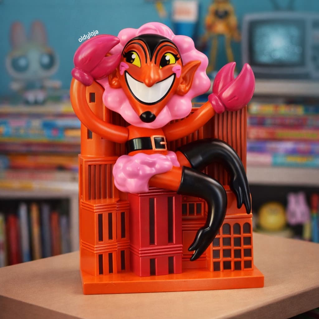 Ele Meninas Super Poderosas Vilão Boneco de Vinil Oficial Colecionável Fandom box