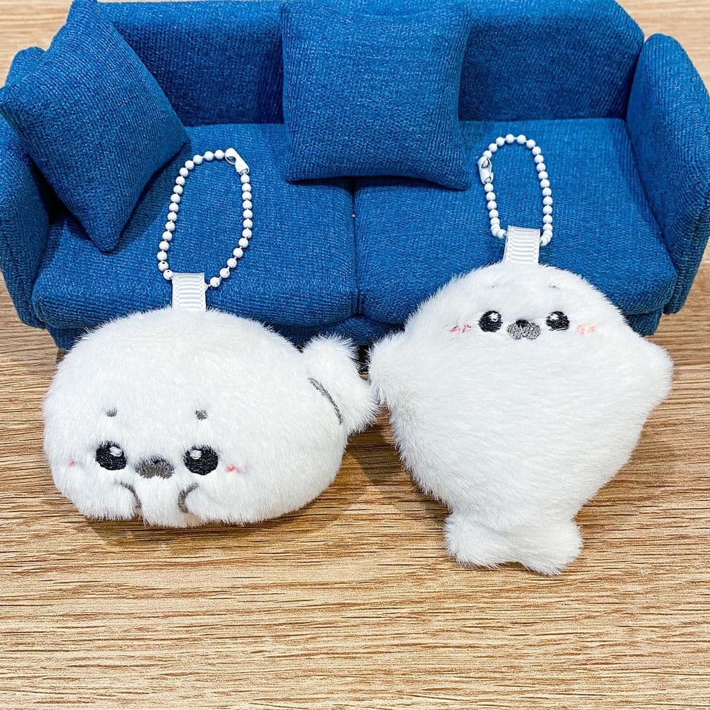 Adorável Pequeno Selo Chaveiro De Pelúcia Pingente , Saco Animal Dos Desenhos Animados Charme Decoração , Brinquedo Port
