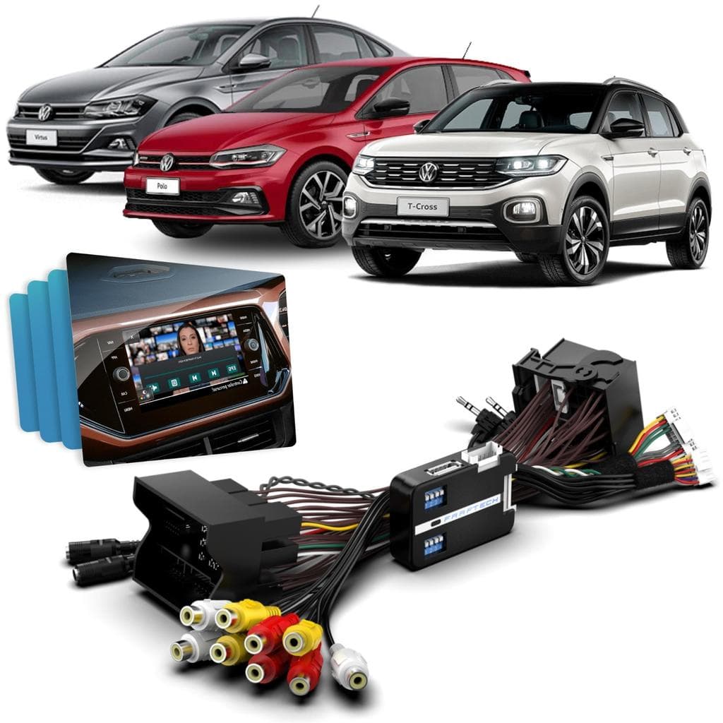 Interface de Vídeo Polo/ Virtus T-Cross 2018 / Nivus 2021 em diante Faaftech FT-VF-VW4