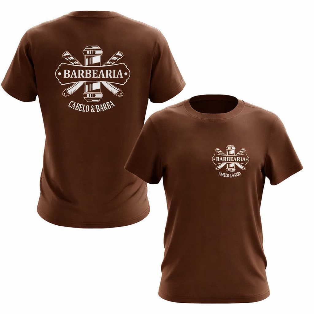 Camiseta Masculina Básica Barbearia Camisa Premium Cabeleireiro Salão Confortável Street Uniforme Trabalho Barbeiro