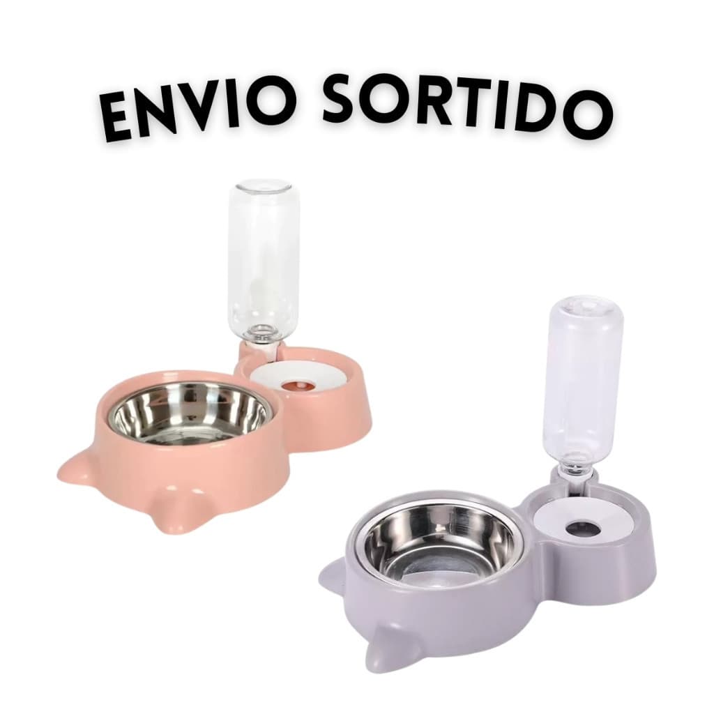 Comedouro Bebedouro Pet Automático Inox Sifão Cães Gatos