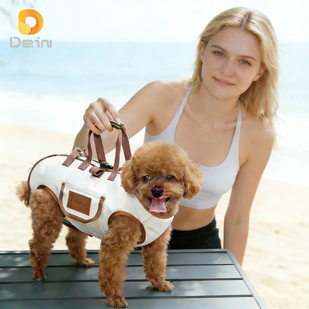 Bolsa de Transporte para Cães e Gatos Ajustável com Alça e Guia Pet Portátil para Passeios