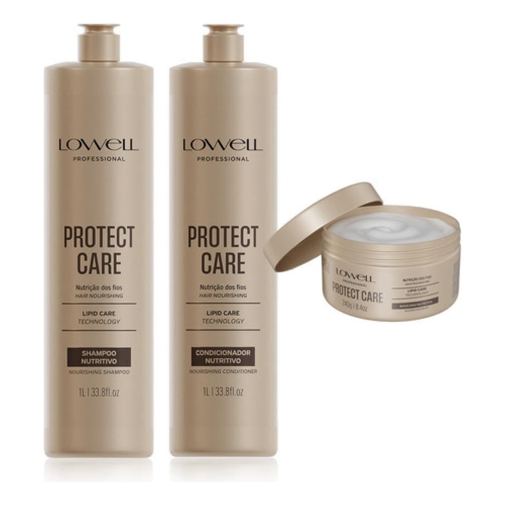 Lowell Kit Shampoo Cond 1 Litro + Máscara 240g Protect Care