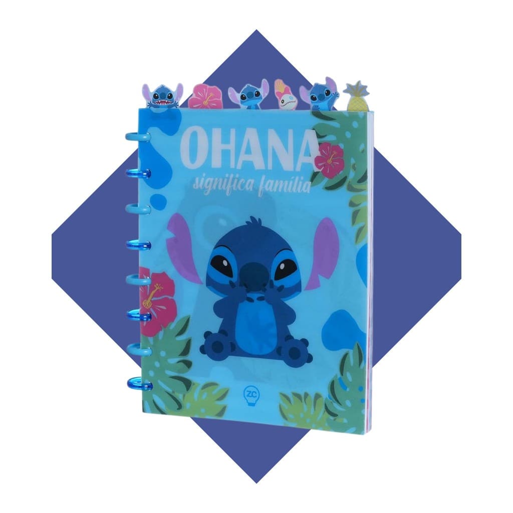 Caderno de Anotações com Divisória 21x16cm 100fls Stitch