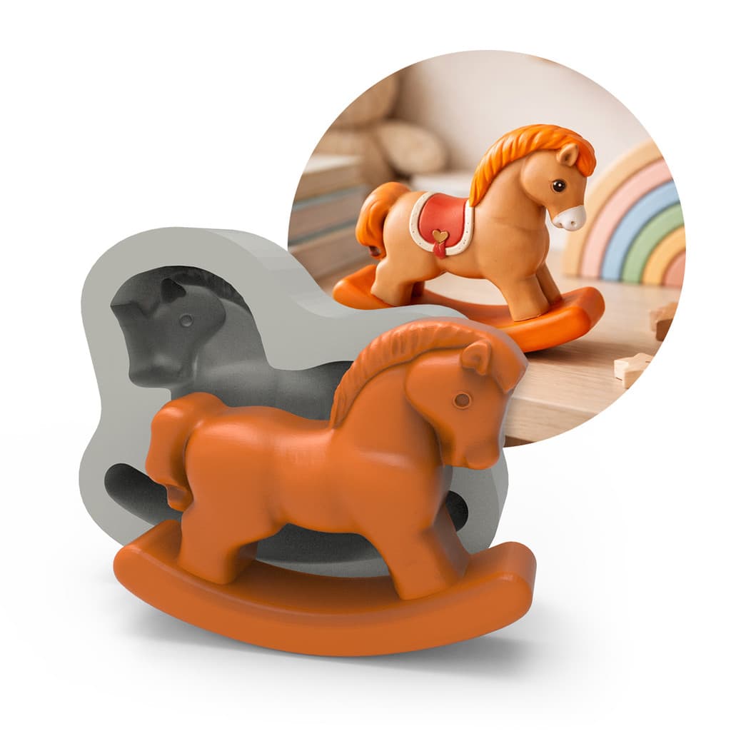 Forma de Silicone Ponei Cavalinho no Balanço | Lembrancinhas, Sabonetes, Artesanatos