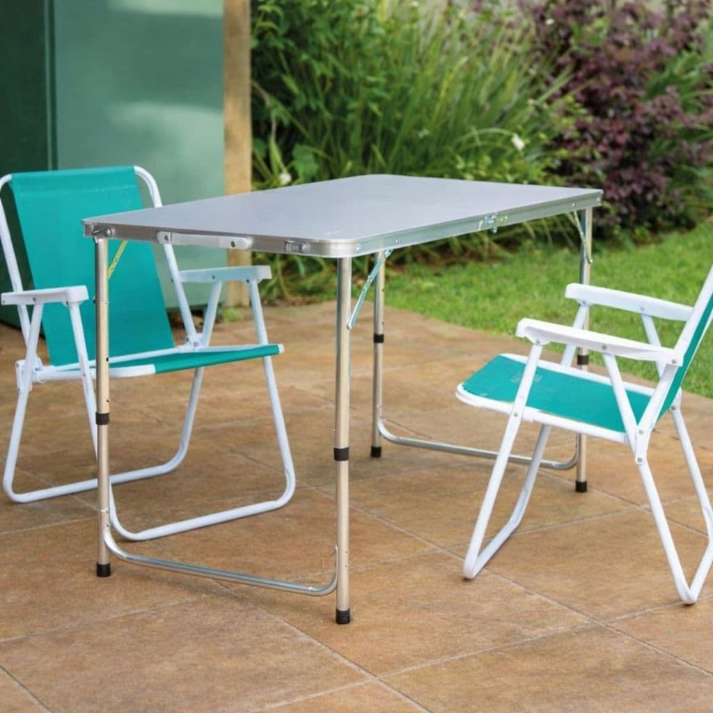 Mesa Dobrável 120cm Mor Dupla Portátil Tipo Maleta – Ideal para Praia, Camping e Viagem