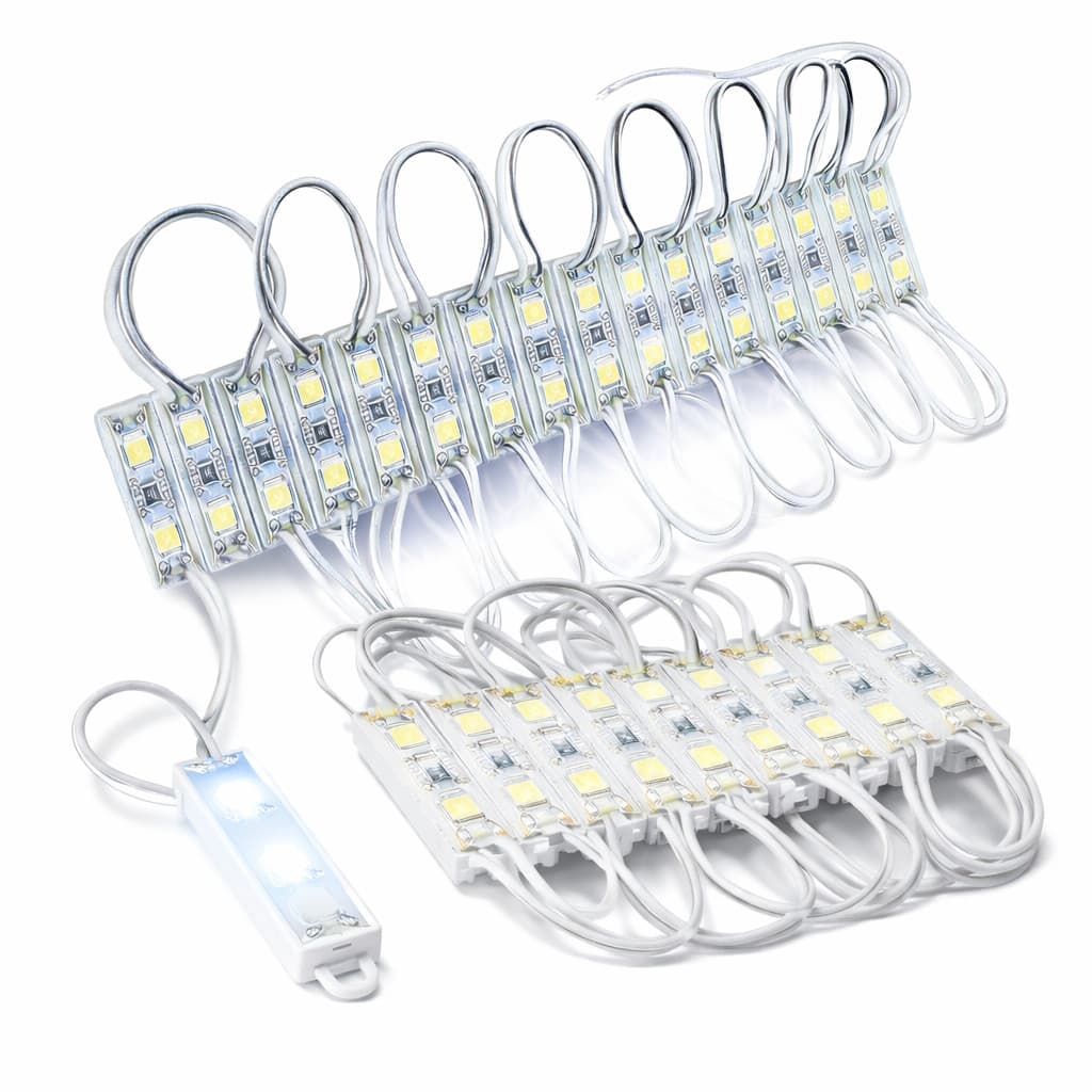 20 Mini Módulo led resinado 2835 25mm 2-led branco frio 8000k prova dágua ip67