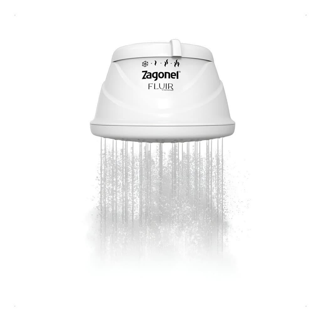 Ducha Chuveiro Fluir 4 Multi Temperatura 5500w 127v Branco Fixo Zagonel