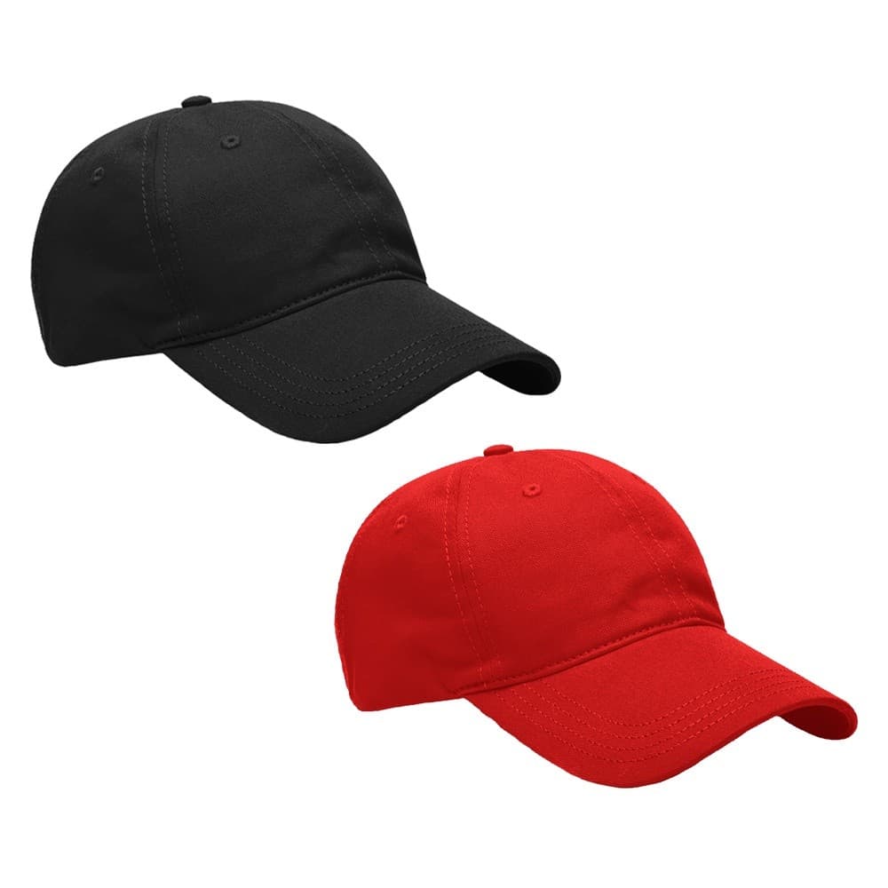 Kit 2 Bonés Aba Curva Resina New Premium em Algodão Liso Unissex com regulador Ajustável fivela