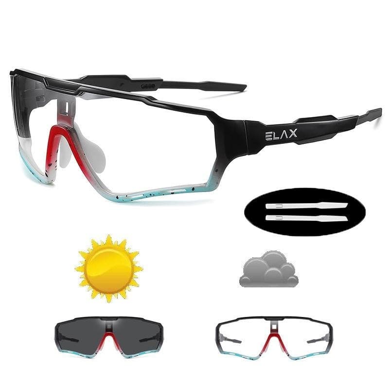 Óculos de Sol Fotochromáticos para Esportes, Óculos de Ciclismo para Homens e Mulheres, Óculos de Bicicleta MTB Masculin