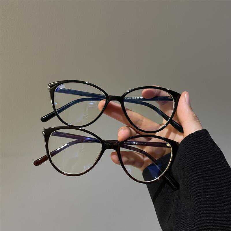 Moda rosto liso borboleta armação grande ferramenta útil olho de gato elegante moldura preta feminina Anti-azul luz simp