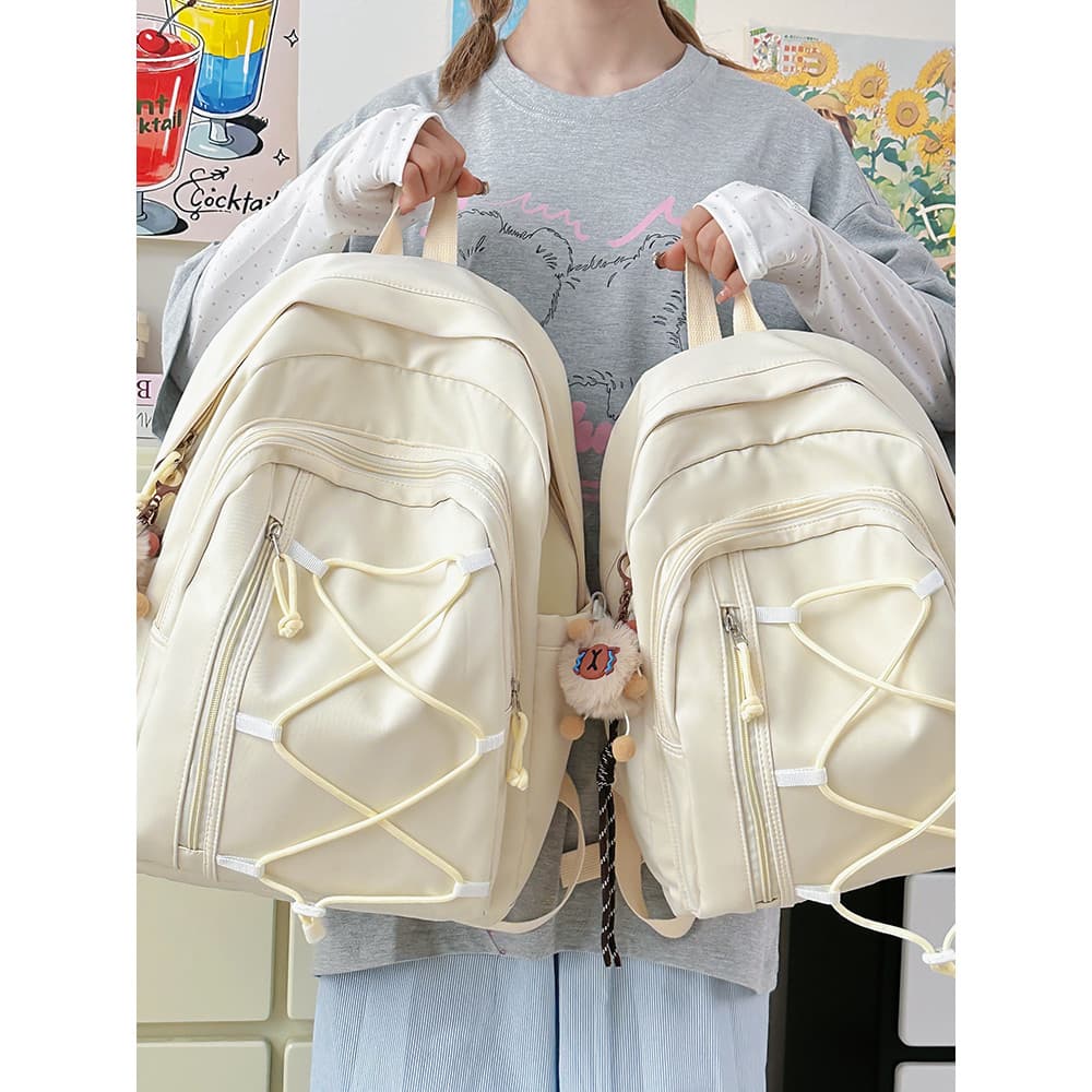 Simples ins nicho estudante mochila grande capacidade júnior saco de escola Campus cor sólida mochila viagem alta aparên
