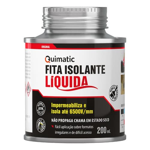 Fita Isolante Lata 200ml Preta Quimatic Tapmatic