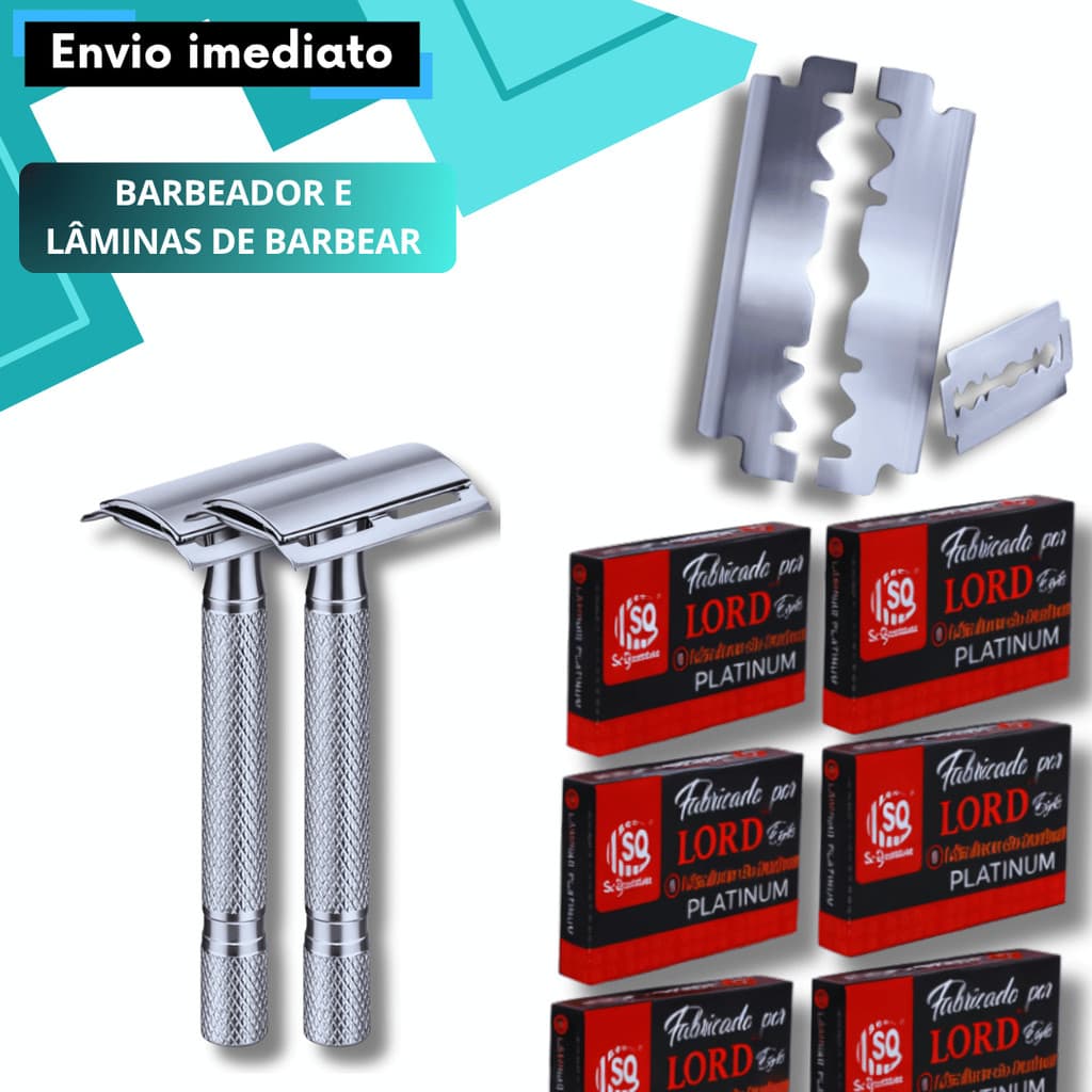 Barbeador Metal Encaixe Firme Não Escorrega Rosto Corpo Cabelo Dia a Dia Uso Doméstico Profissional