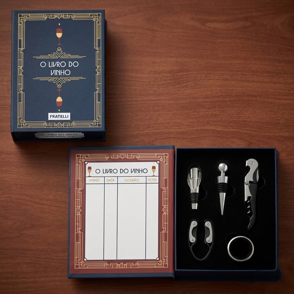 Kit Degustador De Vinho Completo Abridor Dosador Saca Rolhas Tampa - O Livro do Vinho