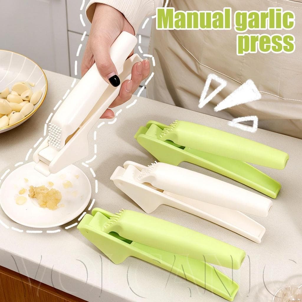 [Envio Rápido] Prensa De Alho De Plástico Removível De 2 Unidades Com Alavanca Antiderrapante , Fabricante De Pasta Inst