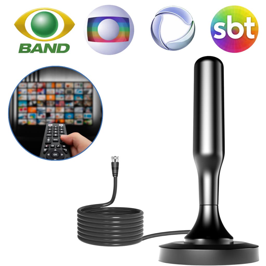 Antena Digital Alta Sensibilidade Longo Alcance Tv Interna Externa Full HD