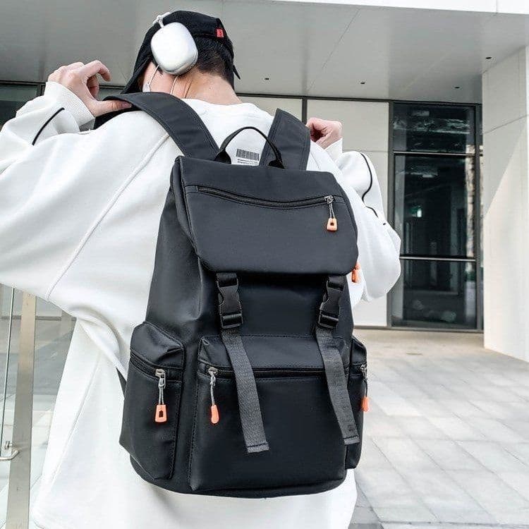 Mochila Escolar de Couro PU para Notebook Grande Impermeável Masculina Feminina Casual Fashion e Viagem