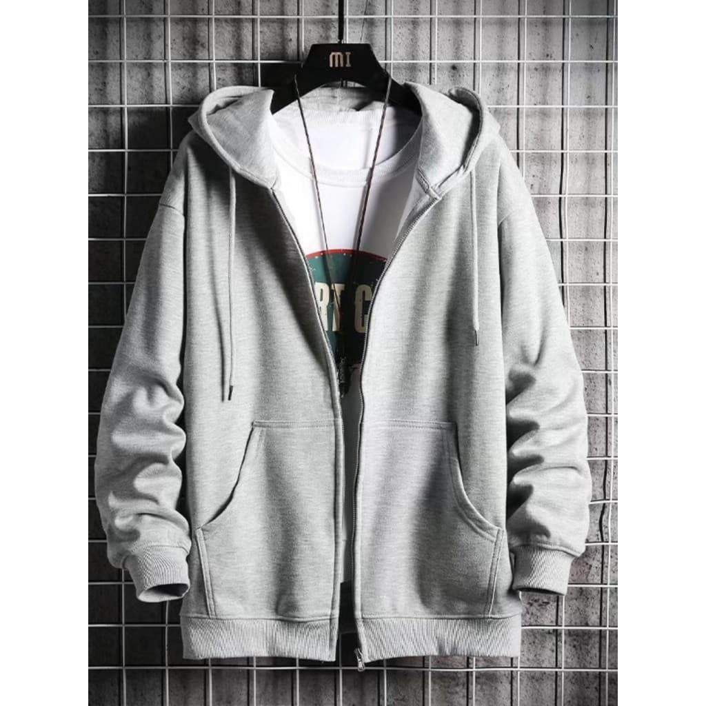 Outono inverno moletom com capuz masculino zíper Cardigan tamanho grande cor solta na moda moletom com capuz All-