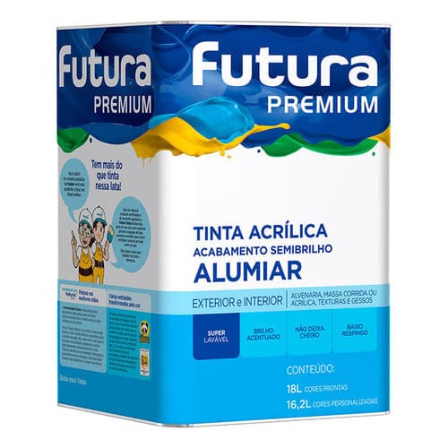 Tinta Acrílica Semibrilho Lavável Alumiar Futura 18l - Cores