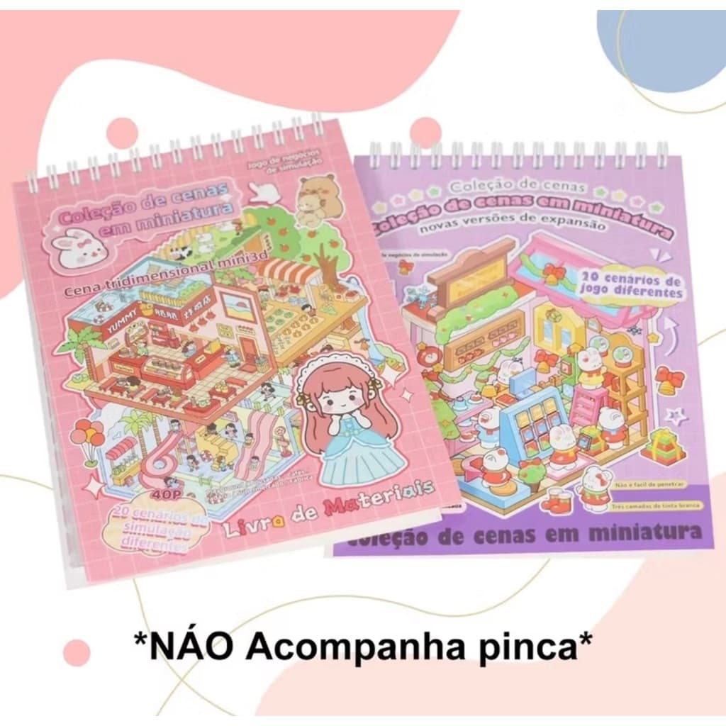 Novo Adesivos 3d miniatura cenário de paisagismo kawaii fofo DIY scrapbooking crianças e adultos