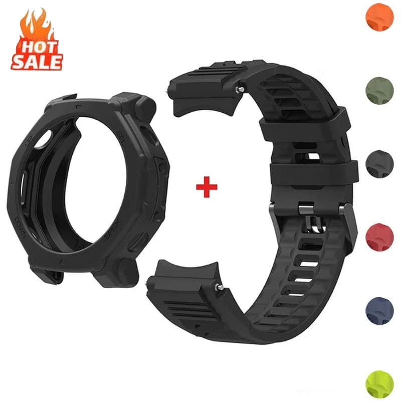 Pulseira De Silicone + Capa Para Huami Amazfit T-rex 3 PRO 48mm Smartwatch