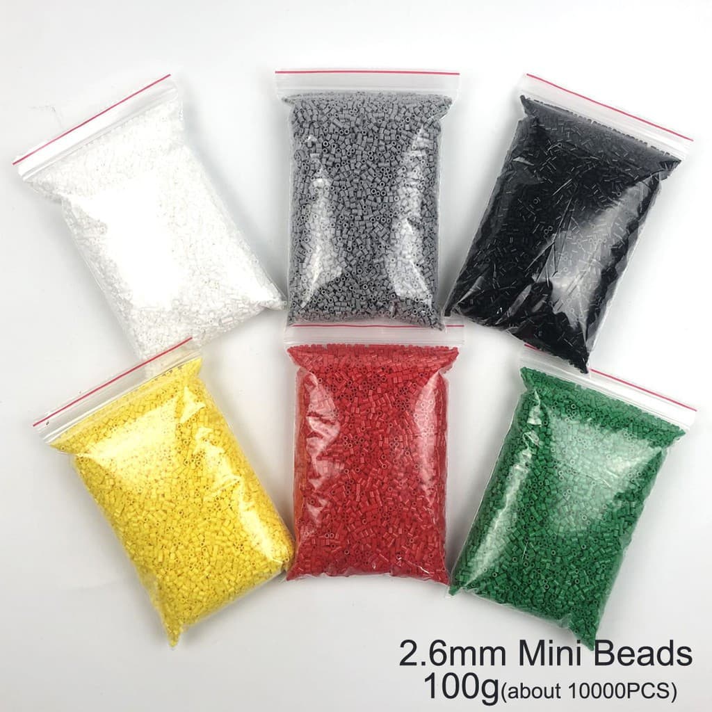 Yantjouet 2.6mm Mini Miçangas 100g Aproximadamente 10,000pcs Embalagem De Saco OPP Contas De Ferro Para Criança Hama Bea