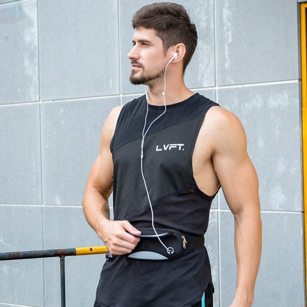 Pochete Esportiva De Corrida Academia Slim Impermeável Celular Bike (Preto)