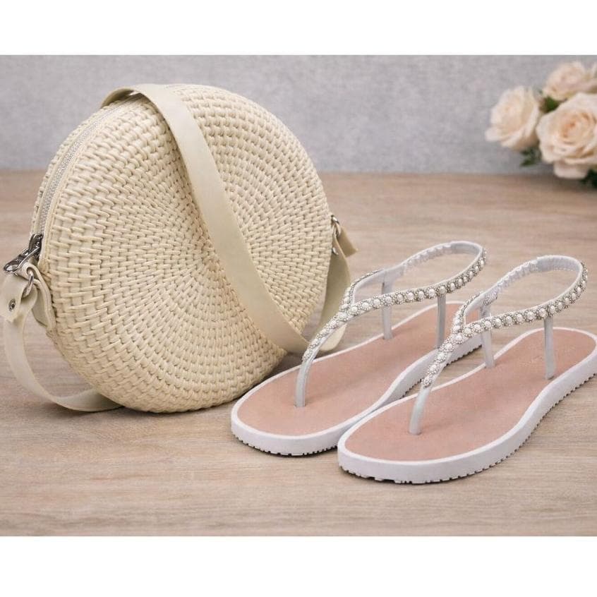Kit Bolsa de Praia  de Alta Qualidade e Chinelo de Tira Verão