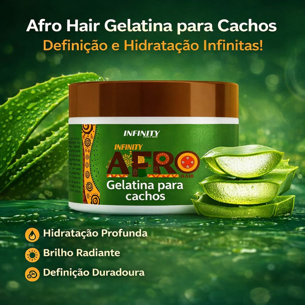 Gelatina para Cachos Afro Infinity 300gr Definição e Volume