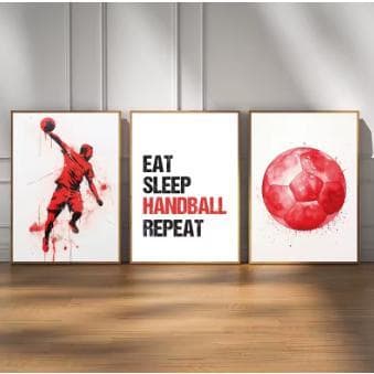 Quadro decorativo para sala de estar decoração de casa Handball Esportes