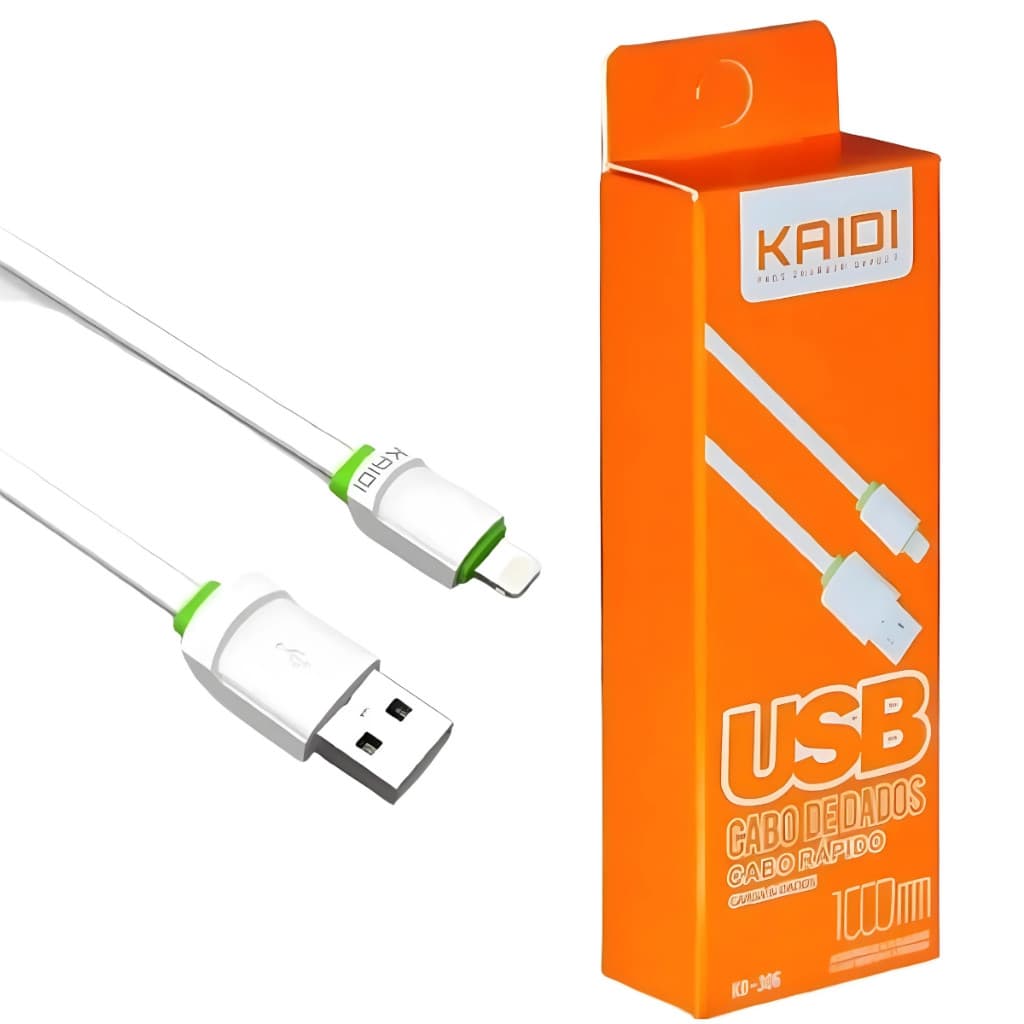 Cabo Carregador Turbo Para iPhone Ios Lightning 1, 2 e 3 Metros Usb 2.0 Reforçado