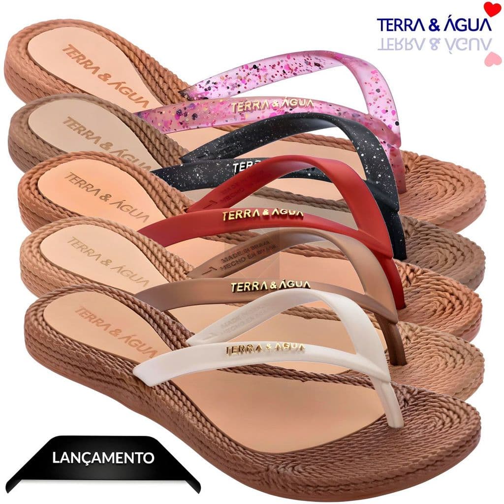 CHINELO TERRA E ÁGUA ORIGINAL CONFORTÁVEL LEVE MACIO