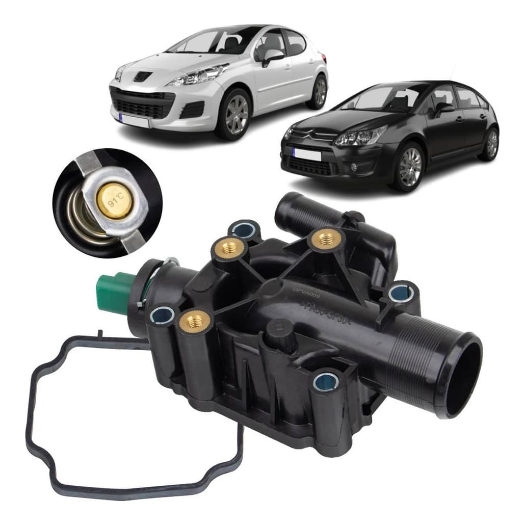 Carcaca C/ Valvula Termostatica C3 C4 Xsara 206 207 307 308