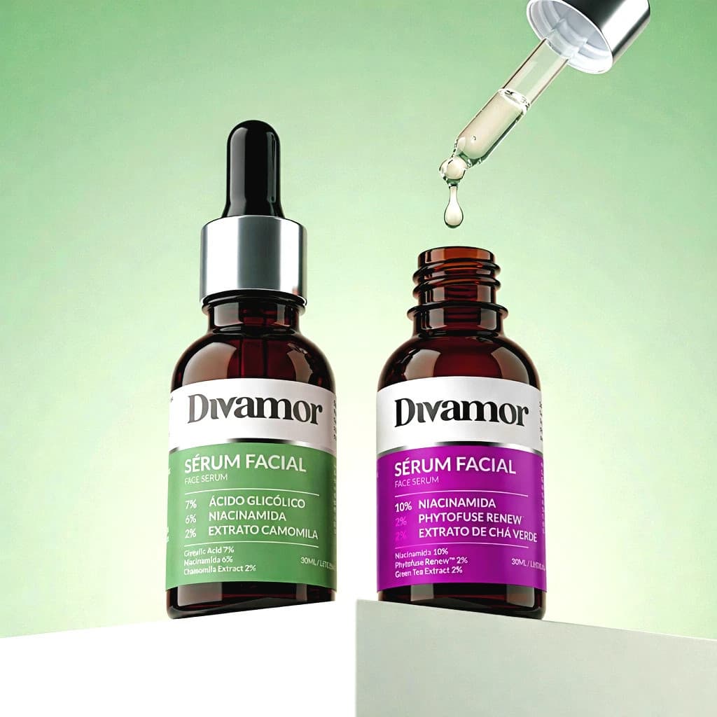 KIT ANTIOLEOSIDADE | Sérum Facial Glicólico + Niacinamida | Divamor