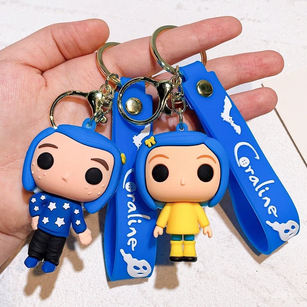 Chaveiro de Coraline e a Porta Secreta, Chaveiro da Mãe de Coraline, Chaveiro de Halloween, Porta-chaves, Pingente de Mo